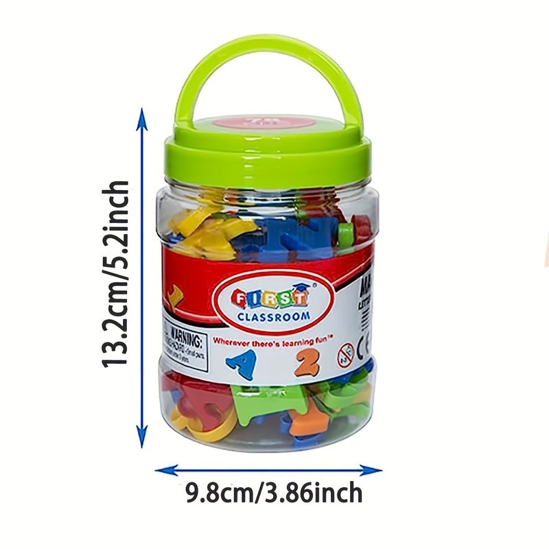 A Set Of 78 Magnetic Letters Numbers Uppercase Lowercase Educational Alphabet Digits Preschoolers Learn Spelling Counting Math Symbols - Image 2