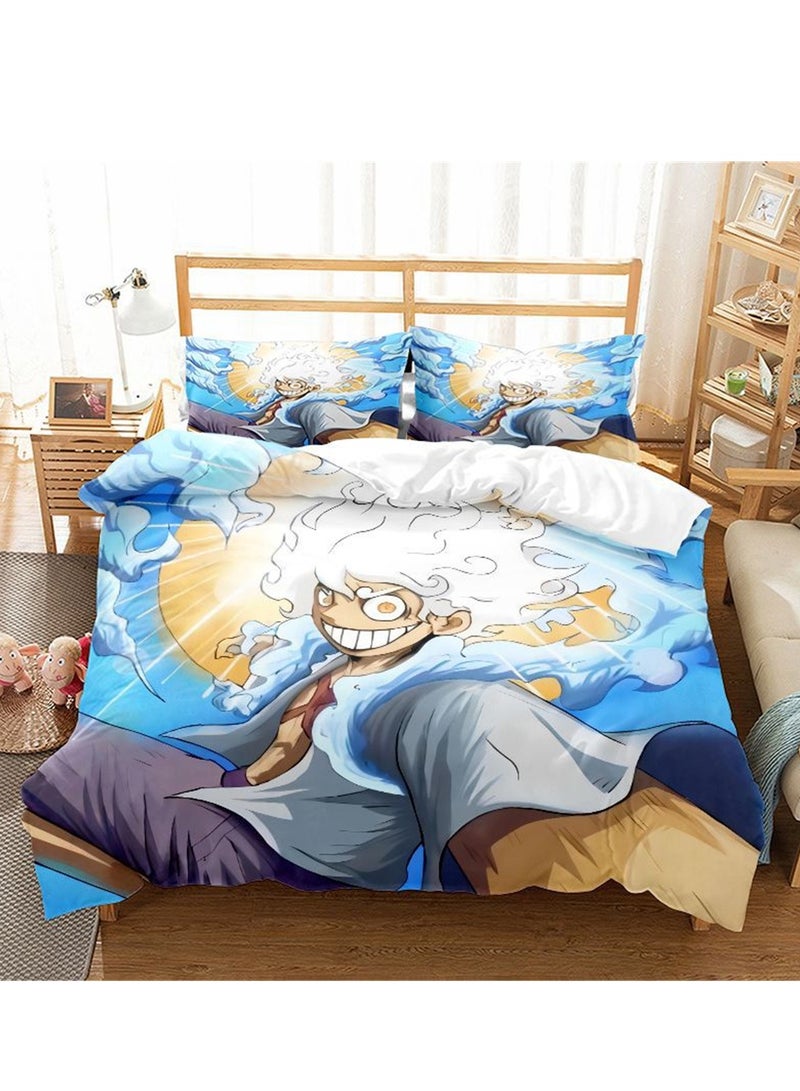 3pc creative 3d printing creative printing 1 quilt cover 2 pillowcases fashion set - Image 2