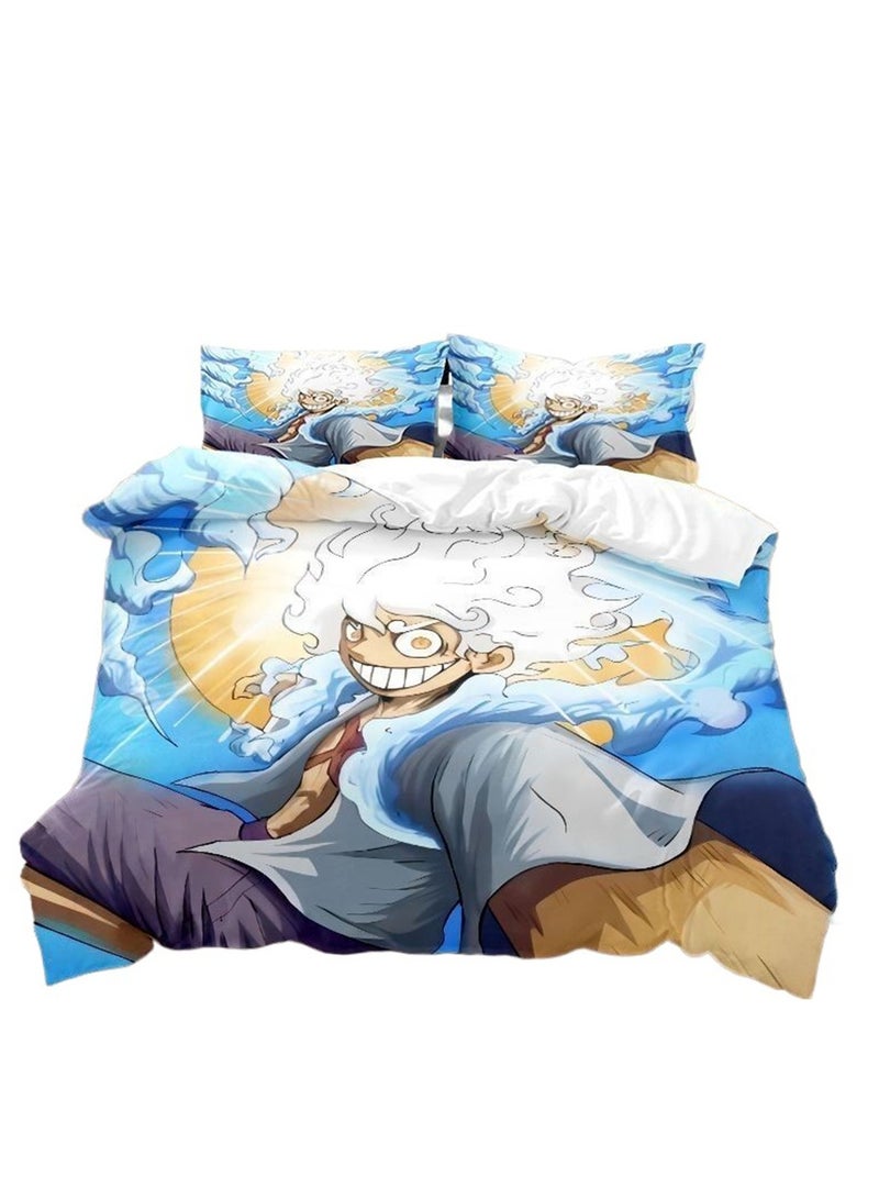 3pc creative 3d printing creative printing 1 quilt cover 2 pillowcases fashion set - Image 1