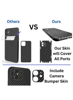 SARAOONT iPhone 16 Plus 1 Piece Carbon Fiber Skin Wrap and 2 Piece 10H Screen Protectors  - Image 3