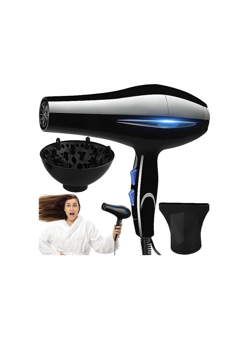 Hair Dryer 2200W Professional Powerful Hair Dryer Fast Heating Hot And Cold Adjustment Ionic Air Blow Dryer with Air Collecting - Image 2