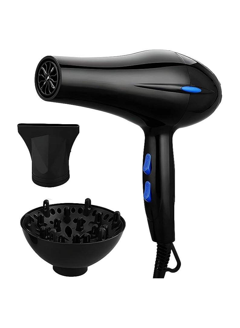 Hair Dryer 2200W Professional Powerful Hair Dryer Fast Heating Hot And Cold Adjustment Ionic Air Blow Dryer with Air Collecting - Image 1
