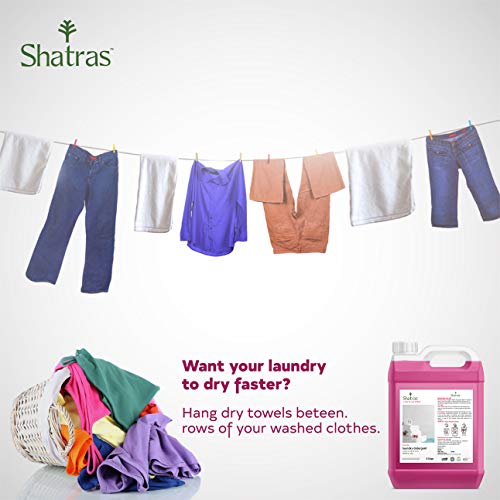 Shatras Liquid Detergent, suitable for all type of washing machine, Nature based, no harmful chemicals, baby safe, Cloth freshener with fabric conditioner Pink detergent(5L) - Image 3