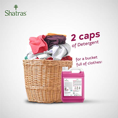 Shatras Liquid Detergent, suitable for all type of washing machine, Nature based, no harmful chemicals, baby safe, Cloth freshener with fabric conditioner Pink detergent(5L) - Image 2