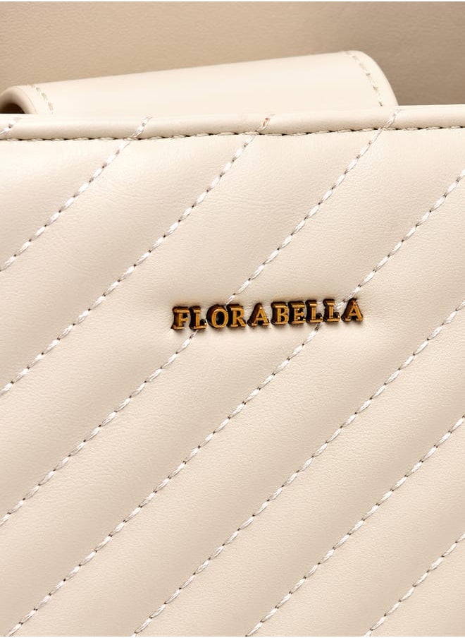 Flora Bella By Shoexpress - حقيبة كتف مكونة من عدة طبقات للنساء مع حزام قابل للفصل وإغلاق بسحاب - Image 1