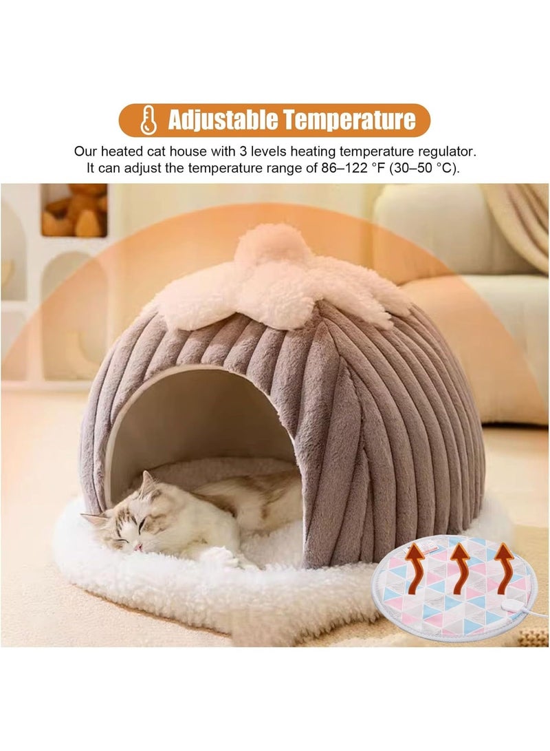 A.M Dog Houses Soft Indoor Enclosed Tent Huts Warm Cave Dog Kennel House Type Winter Warm Small Dog Teddy Four Seasons Universal Removable and Washable Dog House Cat Nest Bed Pet Supplies, best  Christmas gift for pet - Image 5