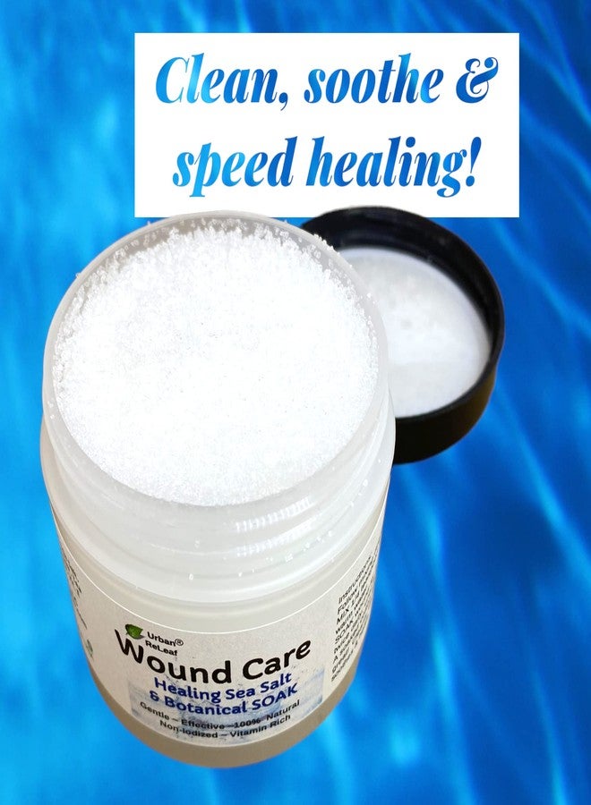 Urban ReLeaf Wound Care ! Soothing Sea Salt & Botanical SOAK ! Clean and Calm Wounds. Gentle, Effective, Non-iodized, 100% Natural. Vitamin Rich - Image 2
