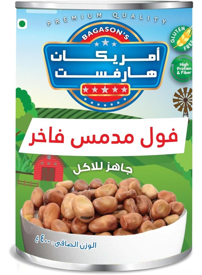 American Harvest American Harvest Foul Medammes - Fava Beans Easy Open Can, 400 gm - Image 2