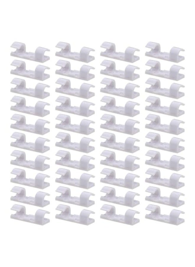 JZS Adhesive Cable Clips Clear,Upgraded Wire Holders for Wall,Strong Cord Organizer Under Desk, Car, PC,Indoor and Outdoor for Light,150PCS,Suitable for Outer Diameter 4-6mm Wire,White - Image 1