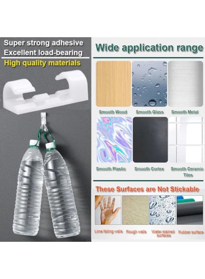 JZS Adhesive Cable Clips Clear,Upgraded Wire Holders for Wall,Strong Cord Organizer Under Desk, Car, PC,Indoor and Outdoor for Light,150PCS,Suitable for Outer Diameter 4-6mm Wire,White - Image 5