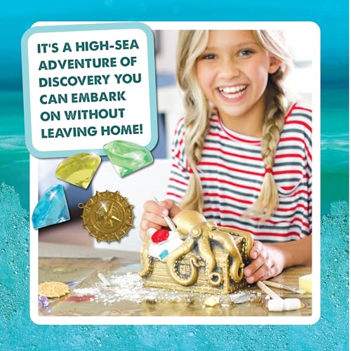 MindWare Dig It Up Discoveries Pirate Mystery Treasure Chest Giant Discovery Project for Kids Dig Up 13 Treasures Includes a Bonus Dig 2 Chisels and 1 Poster Filled with Pirate Facts and Lore - Image 5