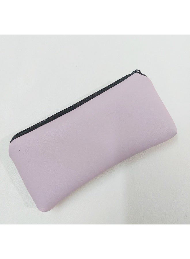 Soft Lavender foux leather eyeglasses case - Image 2