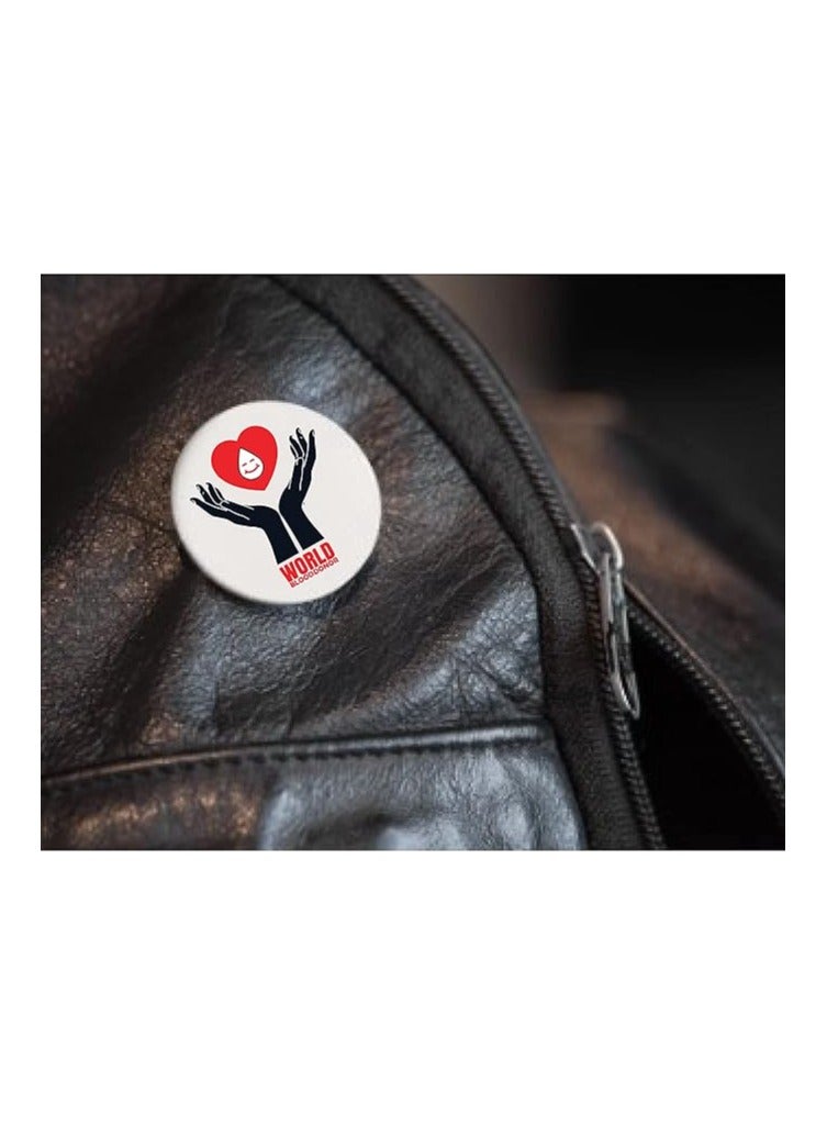 دبابيس شارات الأزرار الجديدة للتوعية بالتبرع بالدم | 12 تصميم مختلف |- 24 قطعة - Image 3