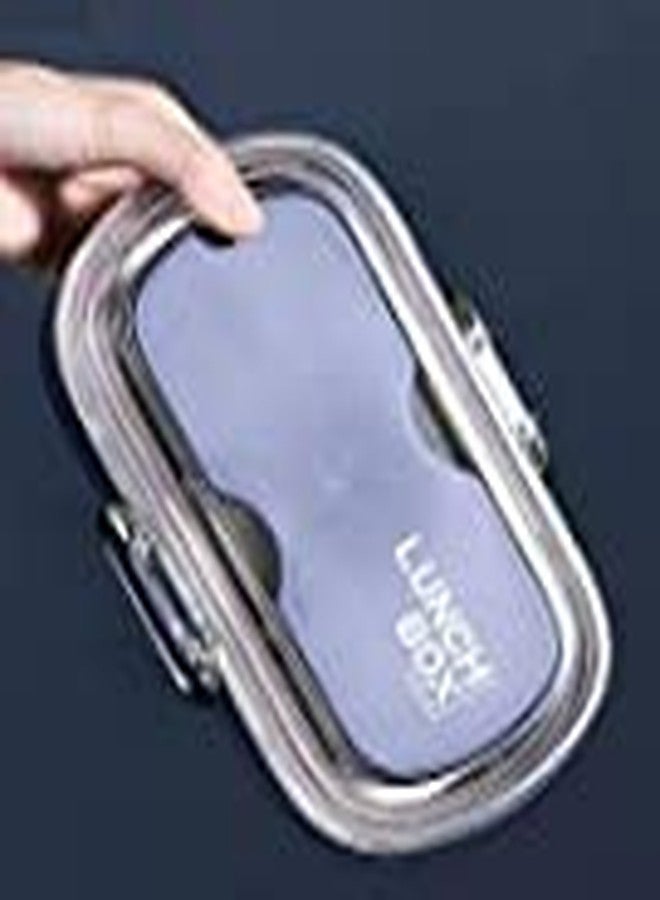 Shivaaro Lunch Box 2 Stainless Steel Containers| Plastic 2stik & Fork| Leak Proof |Tiffin Box with Removable Inner Plate for Women and Men Office, Kids to School Full Meal Multi Color - Image 3