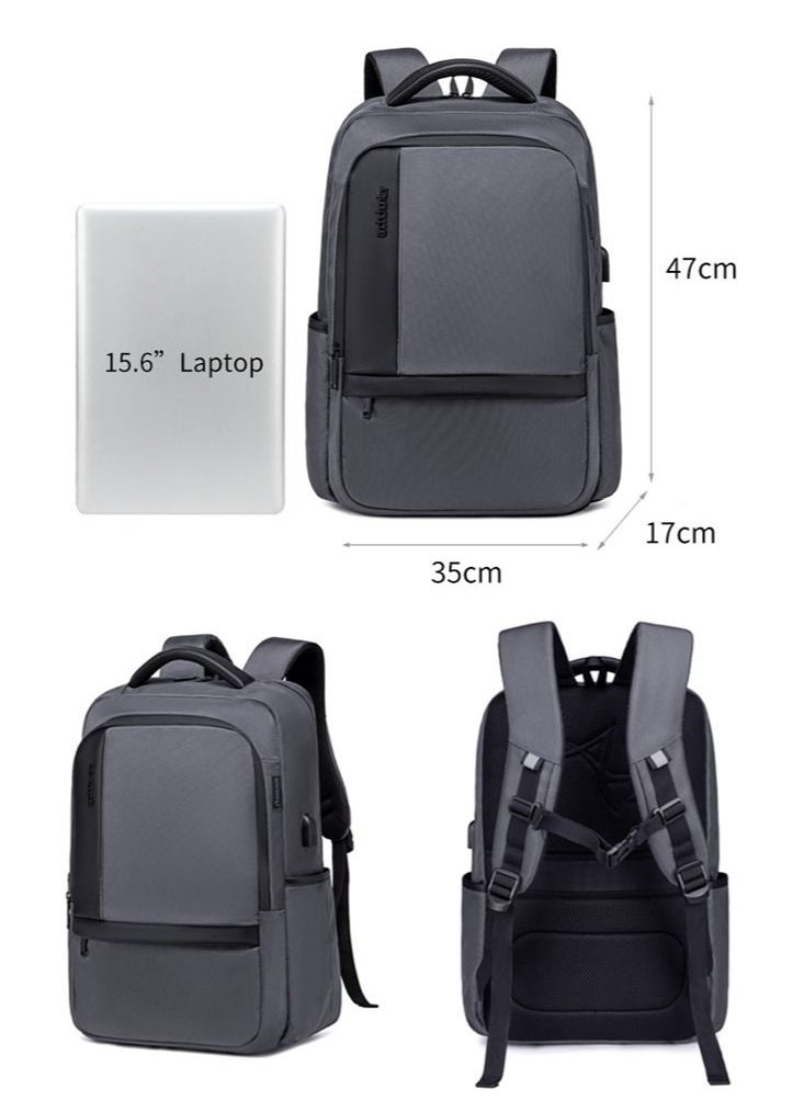 Classic Travel Laptop Backpack, School Bag with USB Charging Port and Laptop Compartment for Men and Women,Grey - pzsku/Z57CF6D6050A3E06572A3Z/45/_/1688420337/bb344c8a-4b8b-4c83-aae2-fbe433907009