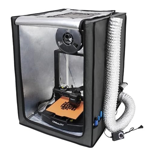 POLISI3D Resin 3D Printer Enclosure with Ventilation Filter, 12V Fan 5000RPM with Speed Control Fume Extraction, Dustproof Tent Constant Temperature Protective Cover for Ender 3 Pro/V2/Ender3 S1/ Neo (Grey) - Image 3