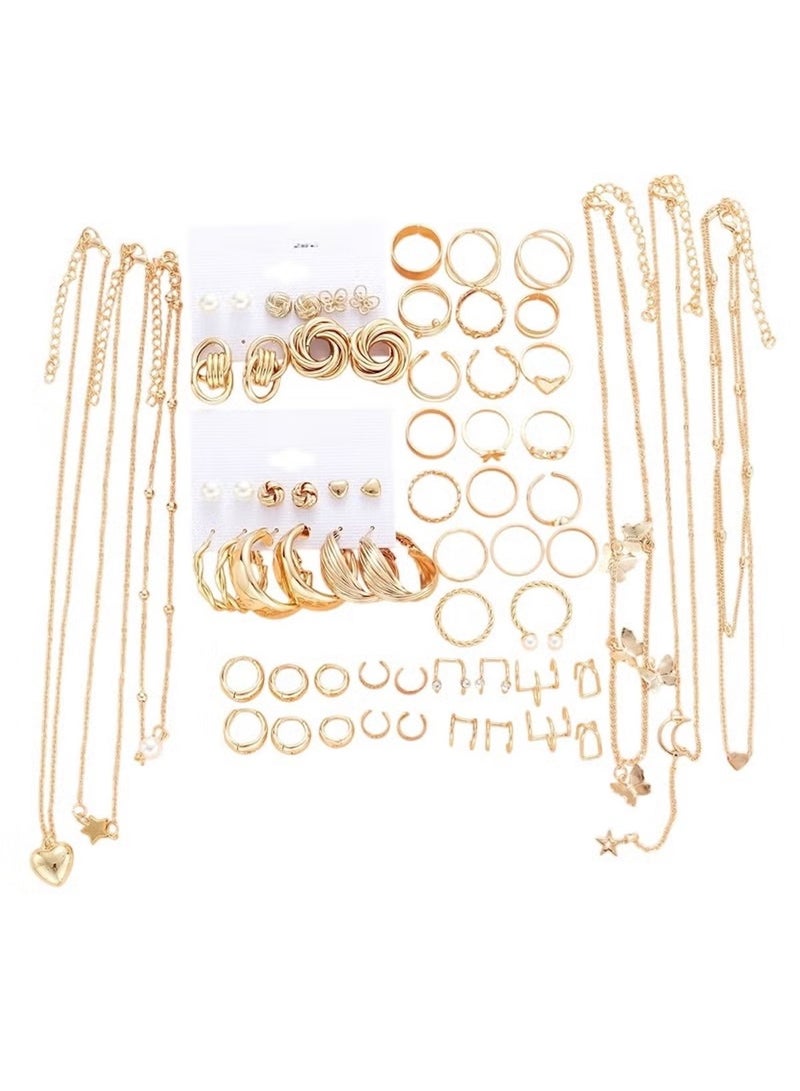 Huitich Gold Colour Tone Multi-Piece Jewelry Set  - Image 1