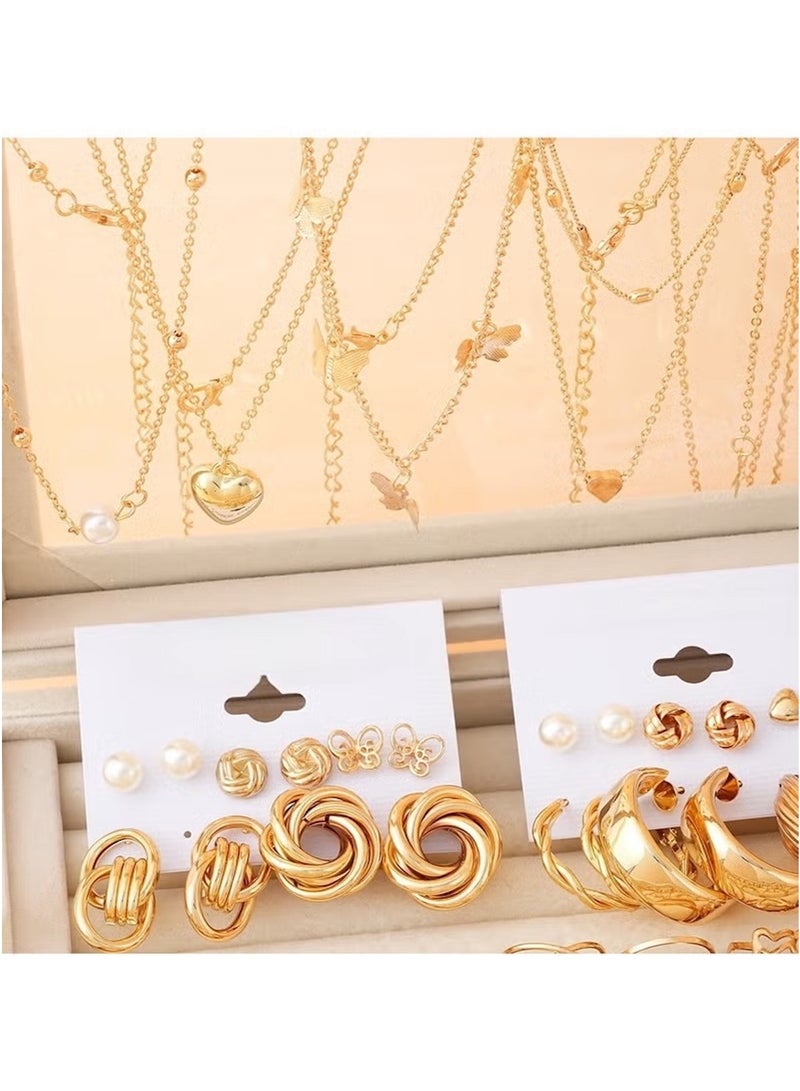 Huitich Gold Colour Tone Multi-Piece Jewelry Set  - Image 2