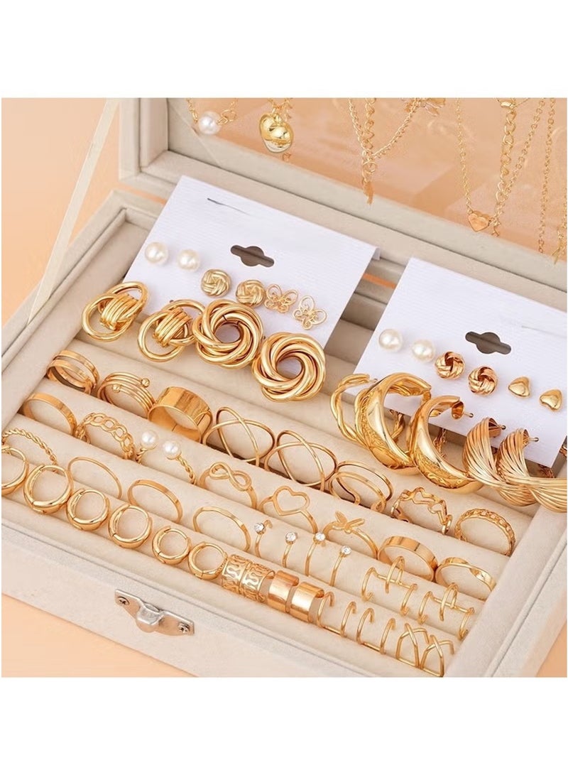 Huitich Gold Colour Tone Multi-Piece Jewelry Set  - Image 4