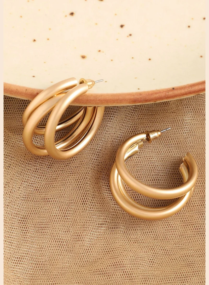 SOHI Gold Plated Designer casual Stud For Women