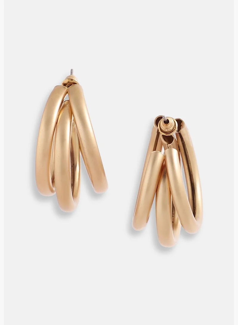 SOHI Gold Plated Designer casual Stud For Women
