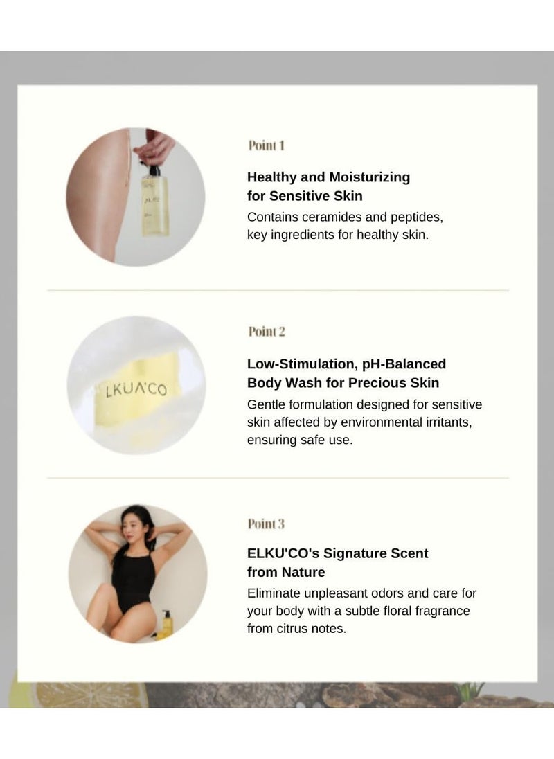 LKUA'CO | Limpid Body Wash, Swim Chlorine Removal, Vegan, Odor Care, Low-Stimulation, pH-Balanced, Luxurious Hydration for Dry Skin, Cleanser with 24hr Renewing MicroMoisture, Made in Korea