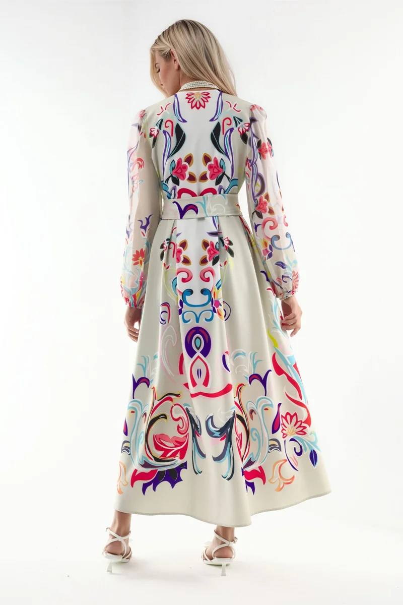 Jennyfer Floral Print Maxi A-Line Dress