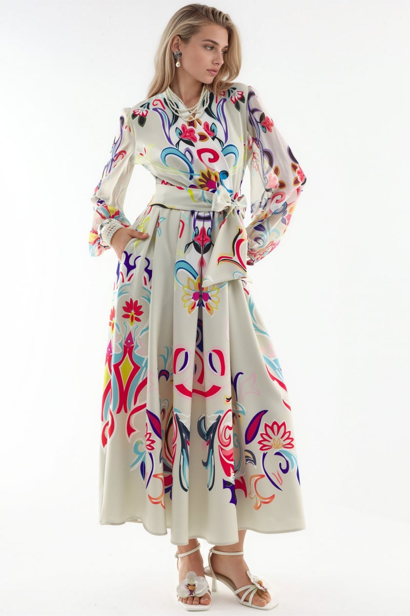 Jennyfer Floral Print Maxi A-Line Dress - Image 1