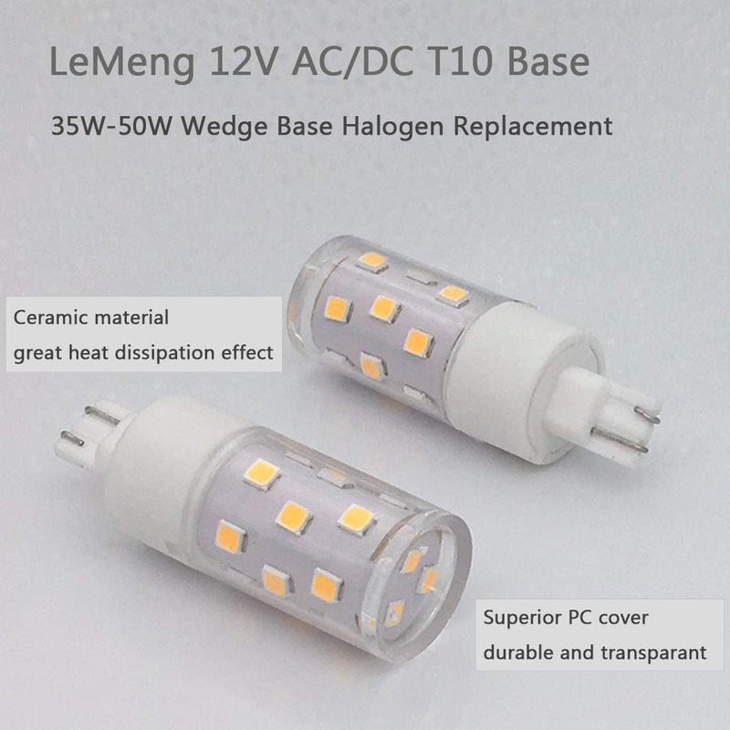 LEMENG 50watt T10 Wedge Base 921 LED Light Bulb 5W 500lm 6000K Daylight White 12VAC/DC for Outdoor Landscape Path, RV Camper Trailer Motorhome Marine Boat Lighting-6 Pack - Image 5