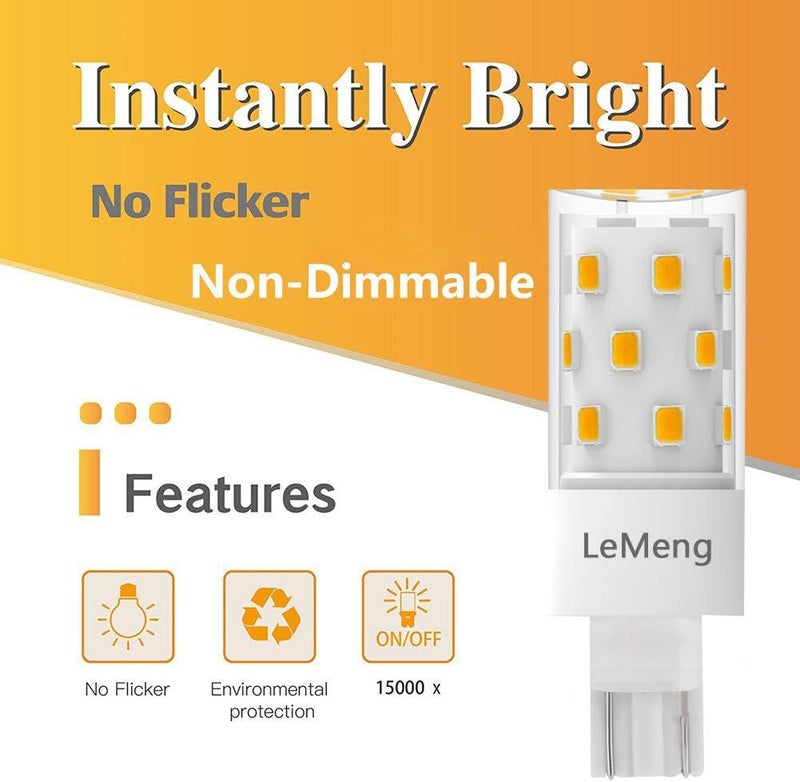 LEMENG 50watt T10 Wedge Base 921 LED Light Bulb 5W 500lm 6000K Daylight White 12VAC/DC for Outdoor Landscape Path, RV Camper Trailer Motorhome Marine Boat Lighting-6 Pack - Image 4