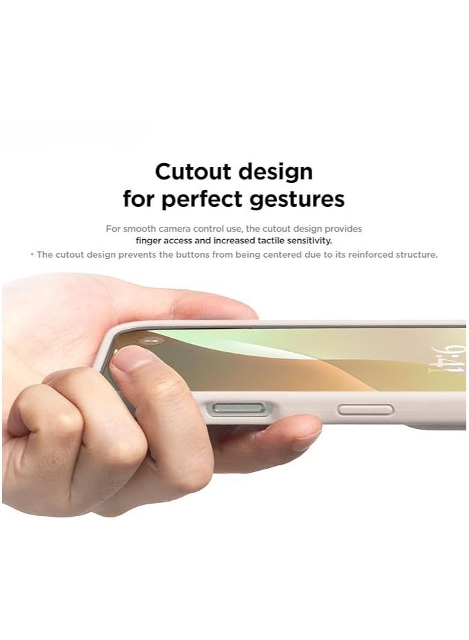 أكاليكس جراب سيليكون متوافق مع iPhone 14 Pro، طبقة سيليكون سائلة رفيعة من المطاط الهلامي الناعم المقاوم للصدمات، جراب هاتف واقٍ مع بطانة من مادة TPU (حجري) - Image 3