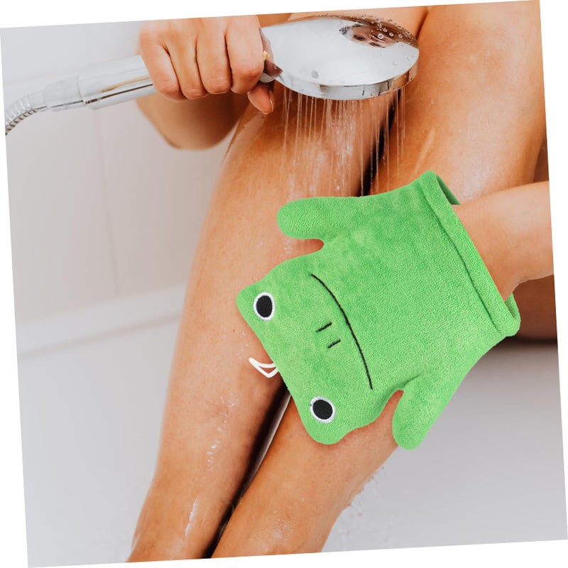 Double Sided Frog Shape Exfoliating Glove For Gentle Skin Scrubbing And Cleansing - Image 4