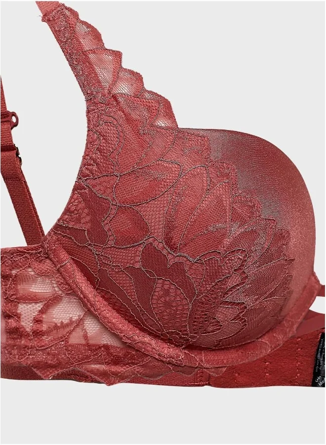La Senza Lace Detail Plunge Bra