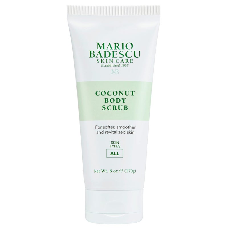Mario Badescu Coconut Body Scrub for All Skin Types Body Scrub that Softens and Smoothes Formulated with Niacinamide Salicylic Acid 6 OZ