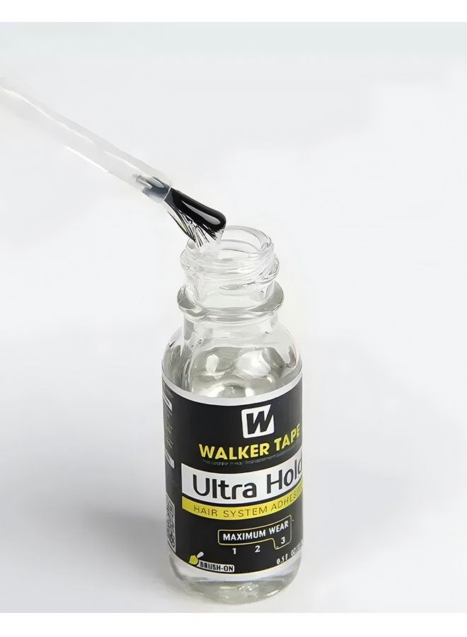 والكر تايب فوق عقد نظام الشعر اللاصق 15ml, الشعر فوق عقد الغراء السائل السندات للبراؤق مع الفرشاة, تثبيت طويل الأمد لبراؤق البولي والدنتيل, 3 إلى 4 أسابيع اللاصق للماء - Image 2