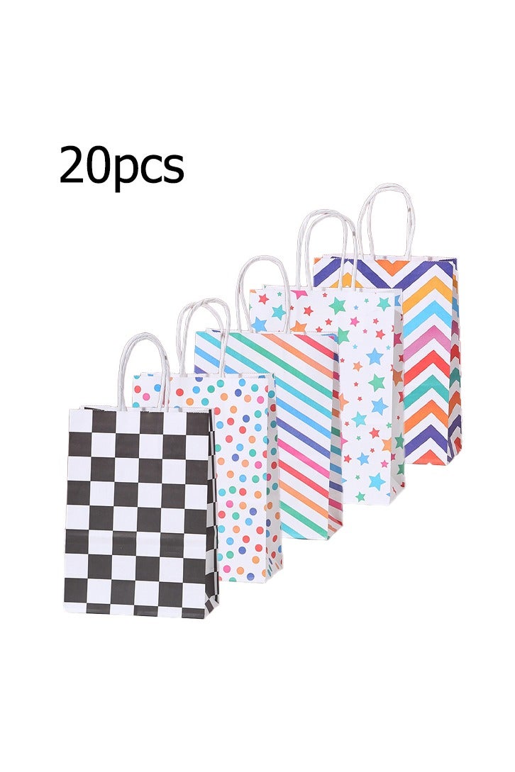 Zeemey 20 Pieces Party Favor Bags,Shopping Bag,Party Bags For Kids, supplies Snack candy Gift Bag Food Bags,Double-Sided Bags For Birthday Wedding Celebrations Party Favors 21*15*8  - Image 1