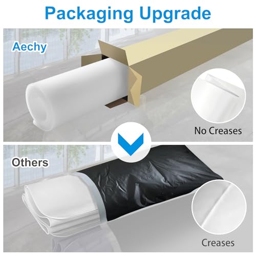 AECHY Silicone Mats for Kitchen Counter 47"x23.6"x0.08”, Largest Heat Resistant Mat Shipped Rolled Up Kitchen Island Silicone Countertop Protector Mat Nonslip Extra Large Counter Mat, Translucent - Image 2