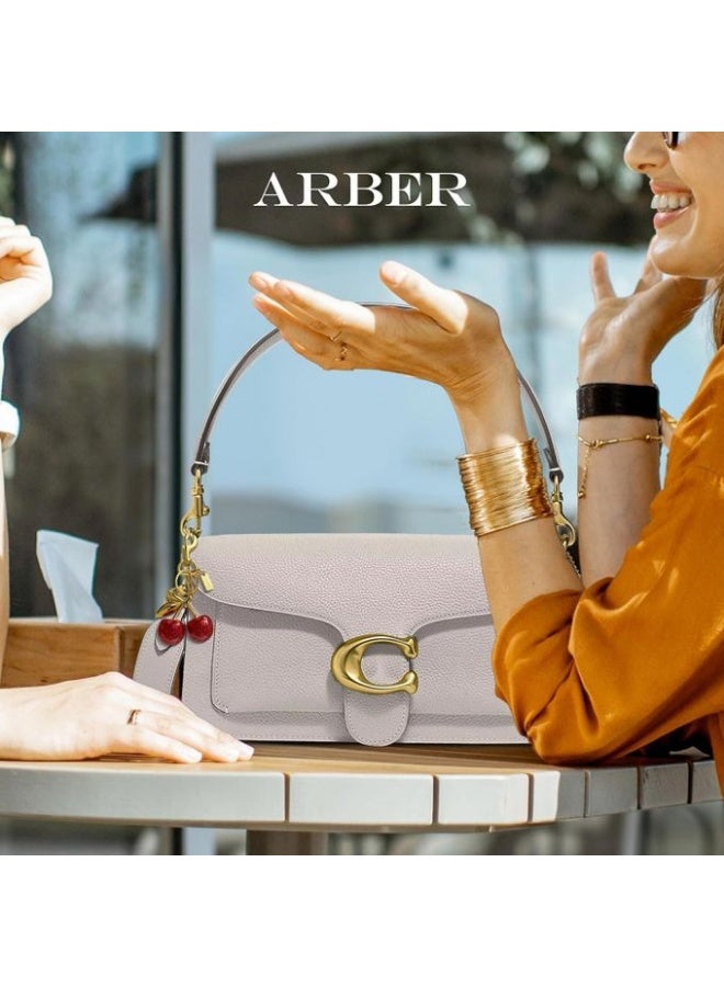 A realistic cherry-shaped keychain for wallets or bags, featuring a large clip, cute bag charms, a gold trunk chain, and versatile bag accessories. - Image 5