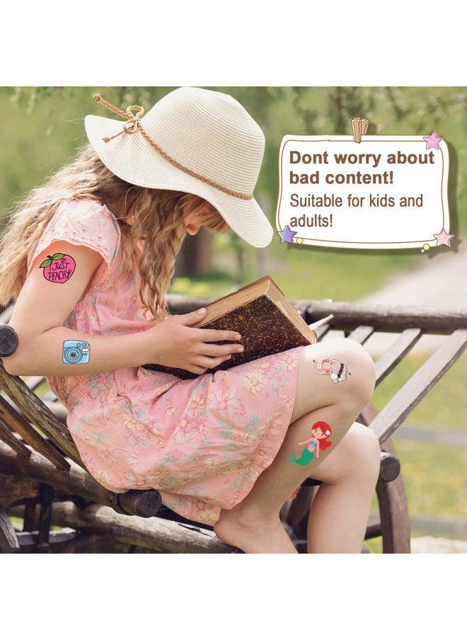 Aresvns - Children's temporary tattoo 340+ Designs,20 sheets Cute fake tattoos for Girls and Boys, Waterproof, non-toxic and easy to remove - Image 1