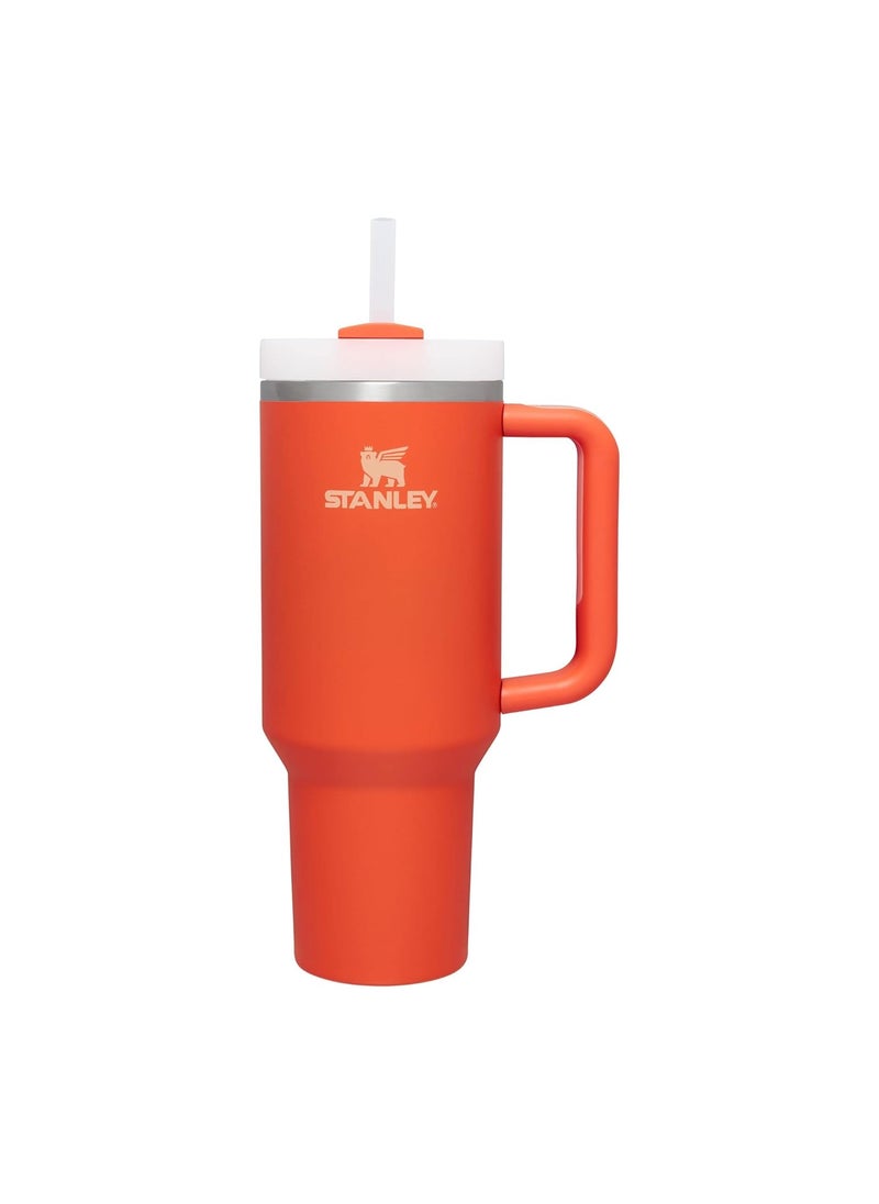 Stanley - Stanley Quencher H2.0 FlowState Stainless Steel Vacuum Insulated Tumbler with Lid and Straw for Water, Iced Tea or Coffee, Smoothie and More, Tigerlily, 40 oz - Image 1