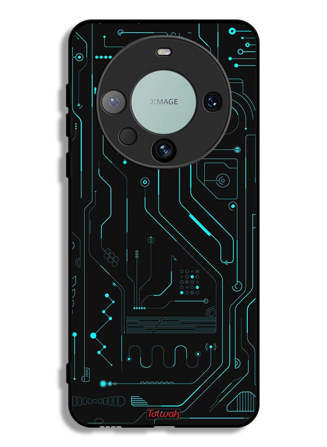 Tolwak Huawei Mate 60 Pro Plus Protective Case Cover Digital Art Circuits Minimalism Multiple Display - Image 1