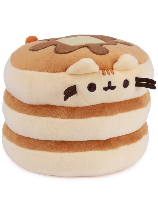غاند دمية Pusheen The Cat Pancake Squisheen المحشوة، لعبة حيوانية محشوّة للأطفال من سن 8 سنوات فما فوق، بني، 6 بوصات  - Image 3