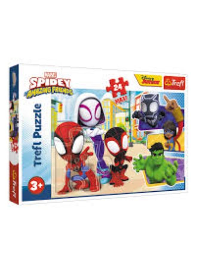 Trefl Puzzles - "24 Maxi" - Spidey and his friends / Spidey and his amazing friends