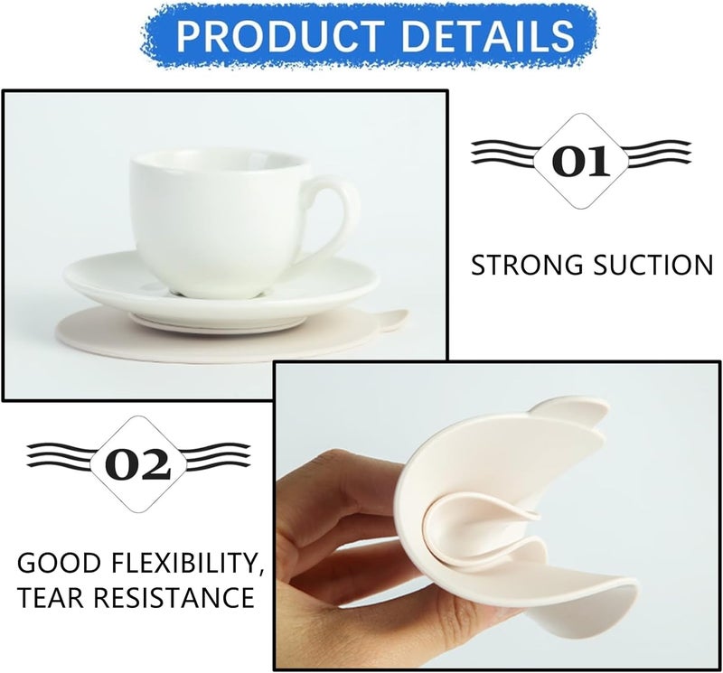 spero 3 PCS Table Suction Cup Pad Professional Tableware Sucker Silicone Suction Coasters NonSlip Double Sided Suction Cups for Fixing Tableware Plate Bowl Dish - Image 4