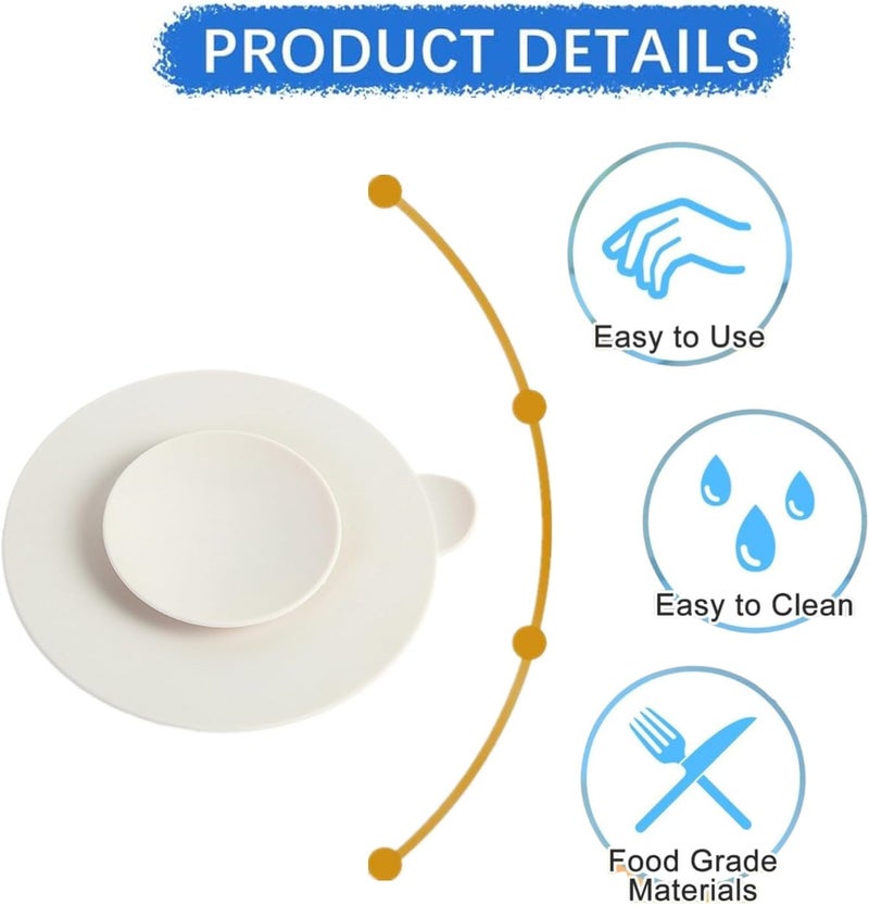 spero 3 PCS Table Suction Cup Pad Professional Tableware Sucker Silicone Suction Coasters NonSlip Double Sided Suction Cups for Fixing Tableware Plate Bowl Dish - Image 3