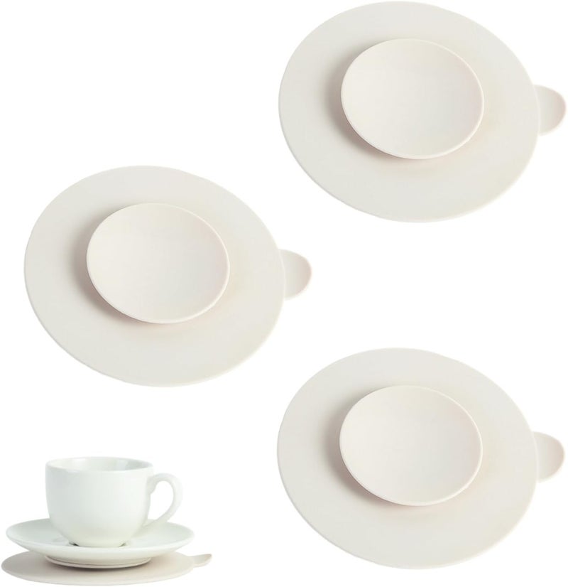 spero 3 PCS Table Suction Cup Pad Professional Tableware Sucker Silicone Suction Coasters NonSlip Double Sided Suction Cups for Fixing Tableware Plate Bowl Dish - Image 1