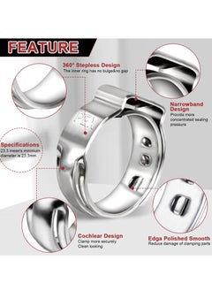 Y&D 60 Pack 0.5 Inch PEX Cinch Clamps, Premium 304 Stainless Steel Crimp Rings, Secure Tubing Pipe Fittings Connection, Fitting Clamps Pinch Ring  - Image 3