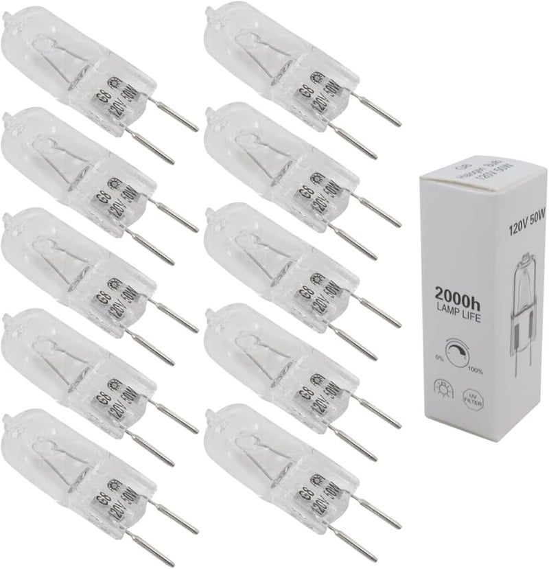 GE Microwave Oven Light Bulb 120V 50W Replacement WB08X10057 WB08X10051 10 Pack - Image 1