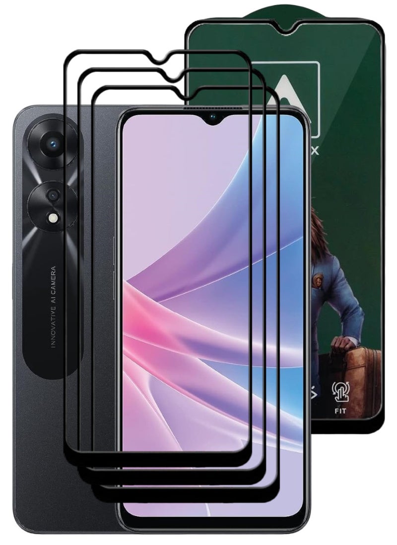ACLIX 4 Pieces Antistatic ESD Dustproof Premium Quality High Definition Tempered Glass Screen Protector Designed For Oppo A78 - Image 1