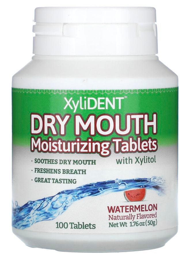 Dry Mouth Moisturizing Tablets with Xylitol Watermelon 100 Tablets